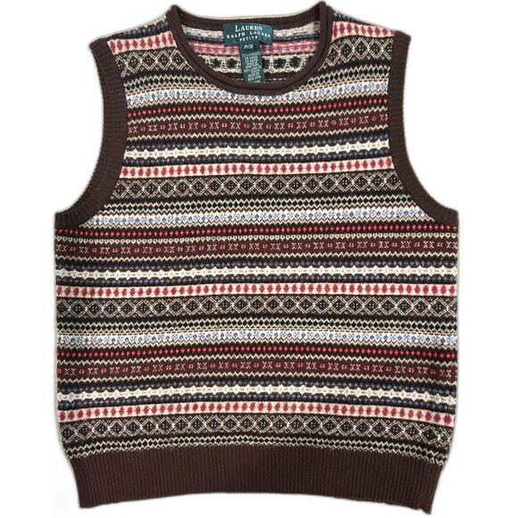 Ralph Lauren Vintage Sweater Vest - Size Petite Small - Picture 1 of 4